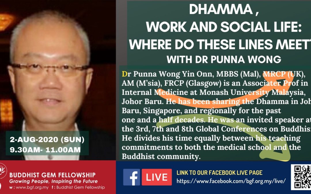 eSun@BGF – Dhamma, Work and Social Life: Where Do These Lines Meet by Dr. Punna Wong
