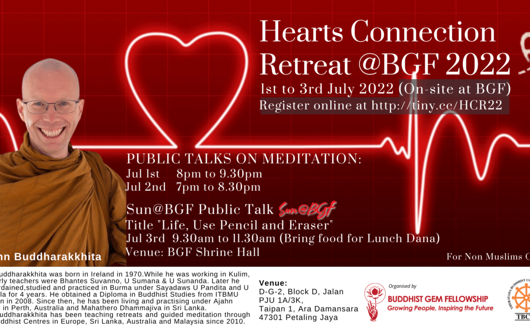 Hearts Connection Retreat @ BGF 2022 with Ajahn Buddharakkhita